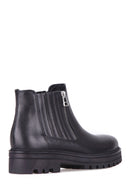 Zippered Women's Leather Boots | Derimod