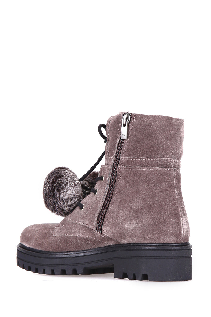 Women's Suede Boots with Pompom