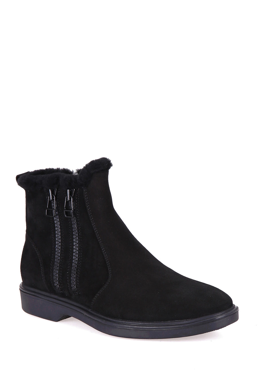 Rubber Sole Men's Suede Boots