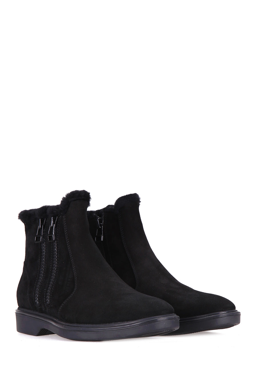 Rubber Sole Men's Suede Boots