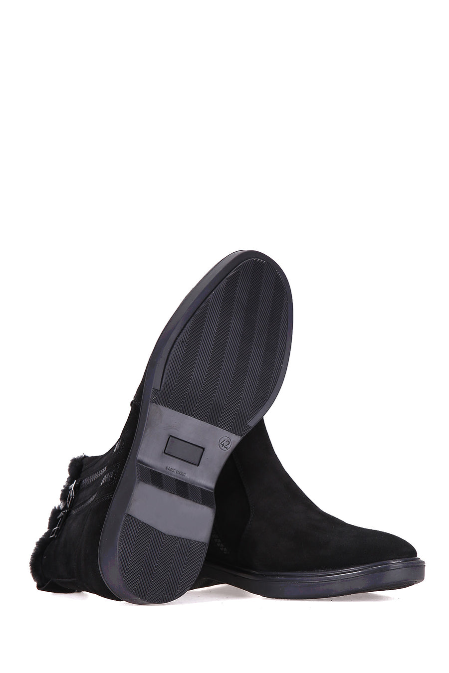 Rubber Sole Men's Suede Boots