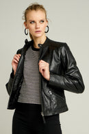 Nita Women's Leather Jacket | Derimod