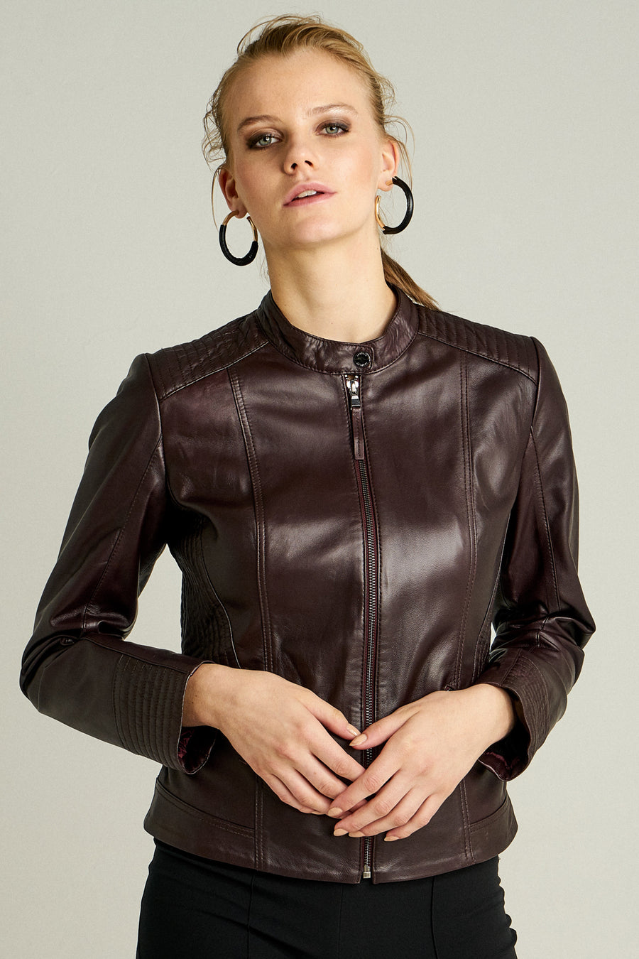 NITA WOMEN'S LEATHER JACKET 18WGE546747 | Derimod