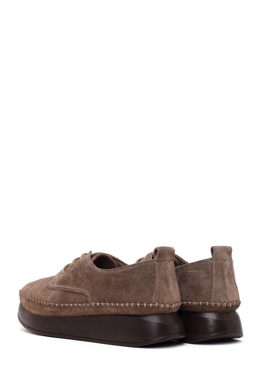 Woman Mink Lace-up Thick-soled Suede Comfort Shoes