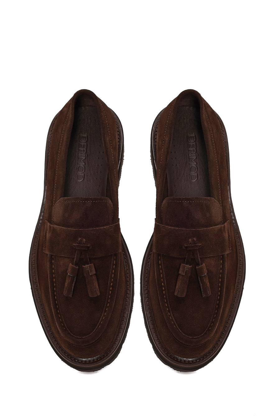 Male Brown Tasselled Suede Loafer