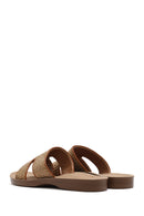 Women's Tan Straw Slippers | Derimod