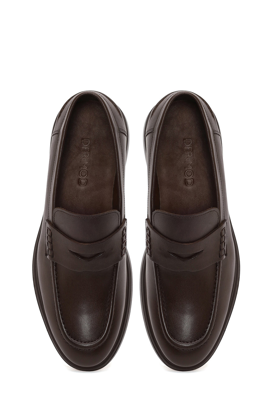 Erkek Kahverengi Deri Casual Loafer