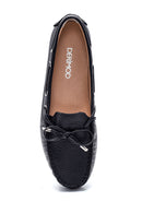 Women's Leather Bow Loafer | Derimod