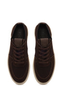 Erkek Kahverengi Bağcıklı Süet Deri Sneaker | Derimod