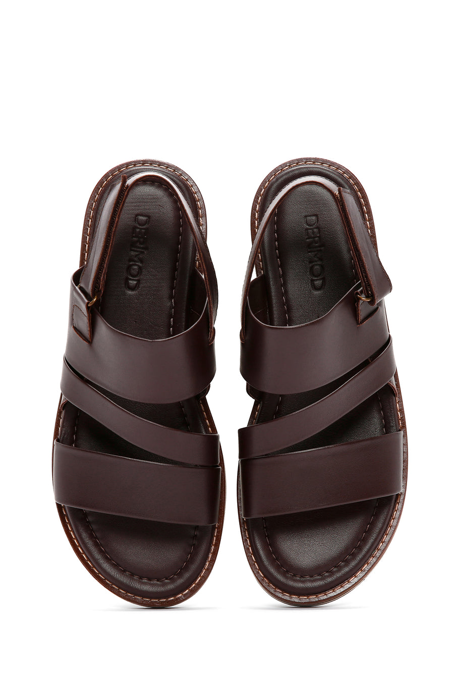 Men's Brown Strappy Leather Sandals