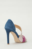 Suede Women's Heeled Leather Shoes | Derimod