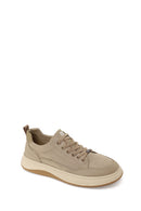 Erkek Bej Bağcıklı Kumaş Sneaker | Derimod