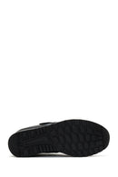 Women's Black Leather Wedge Heeled Shoes | Derimod