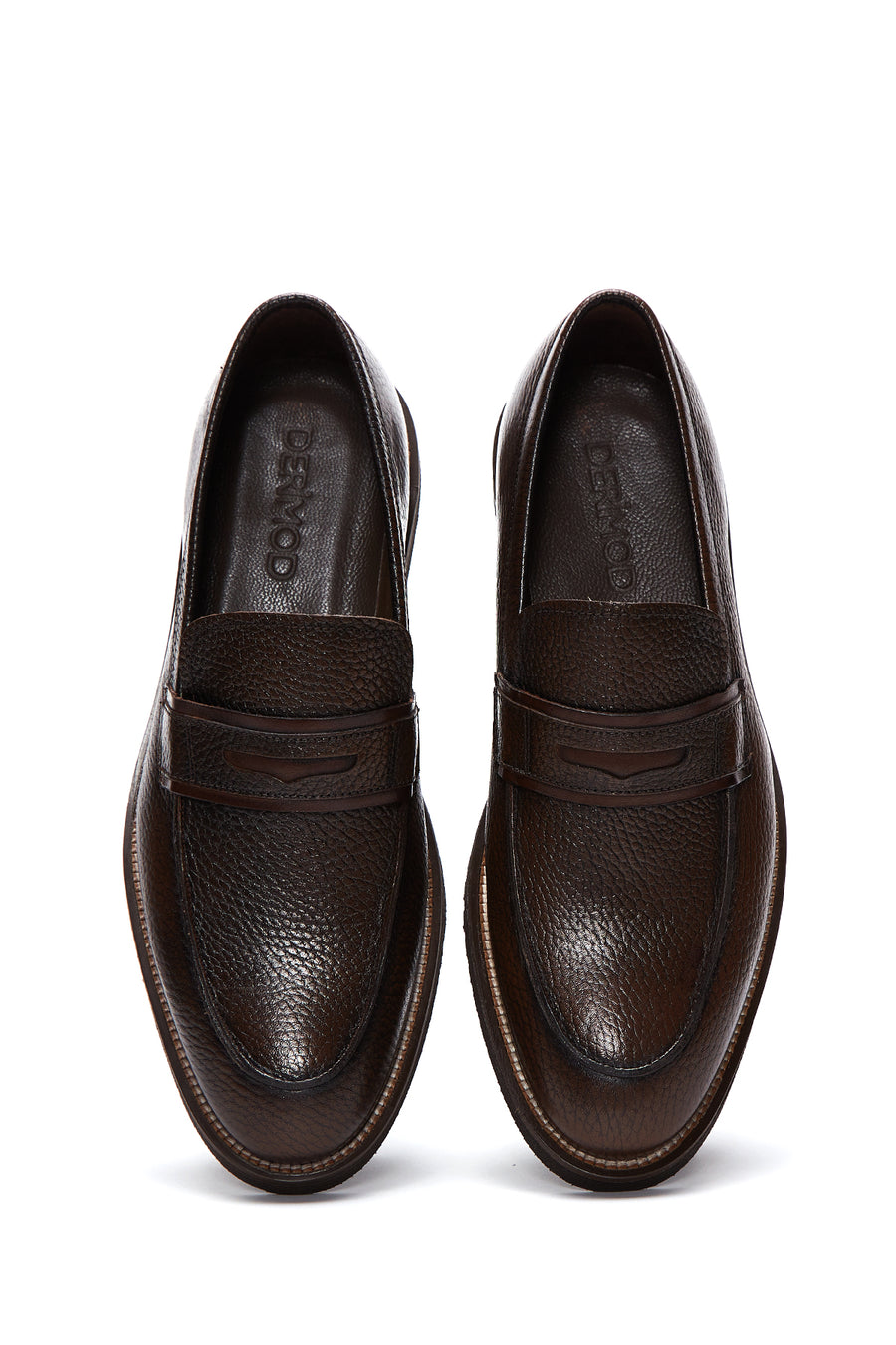 Erkek Kahverengi Deri Casual Loafer