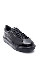Women's Leather Patent Leather Sneaker | Derimod