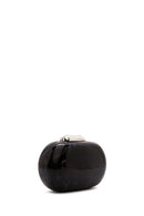 Women's Gray Long Chain Strap Mini Box Clutch Bag | Derimod