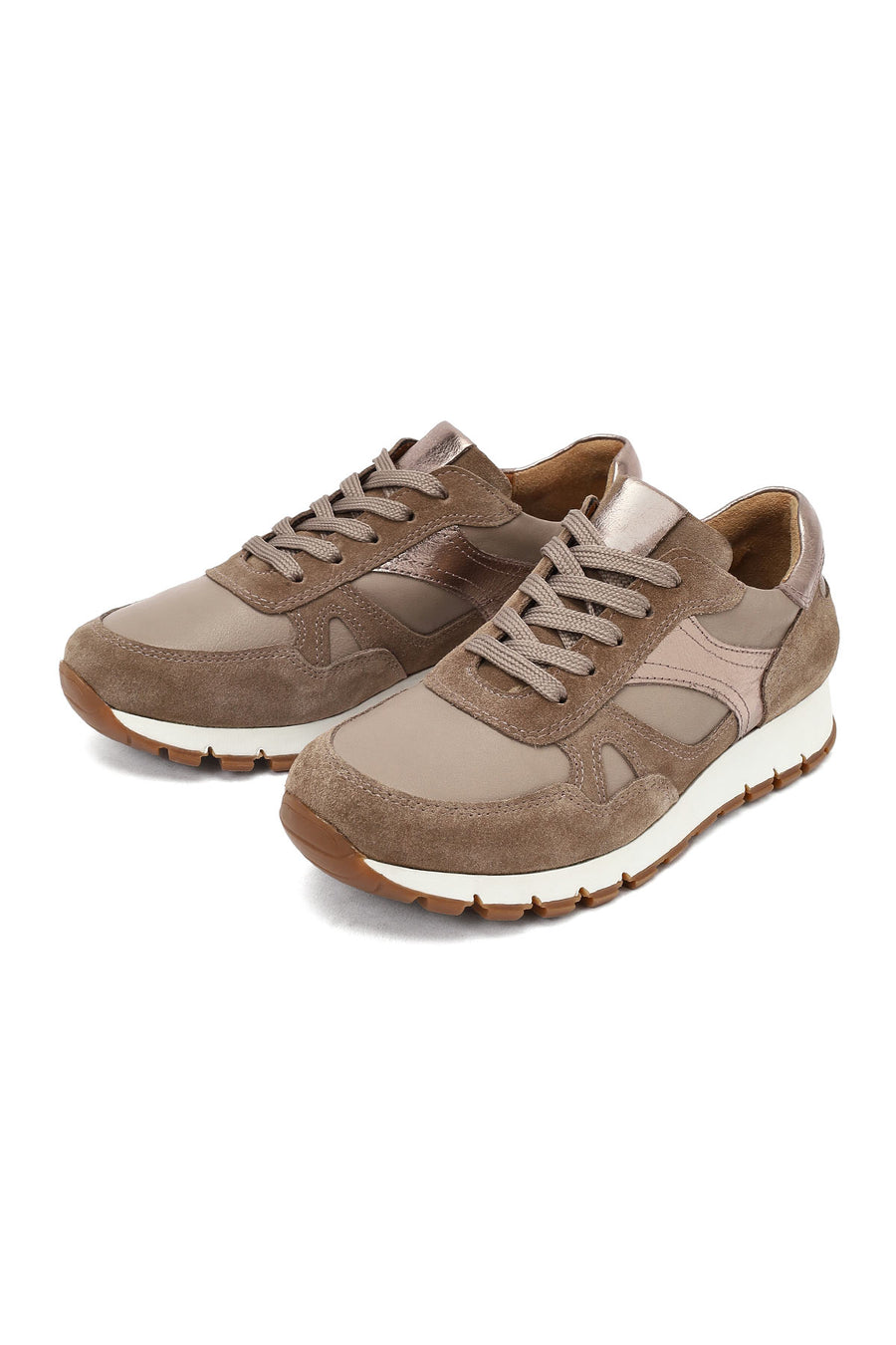 Woman Mink Laced Leather Sneakers