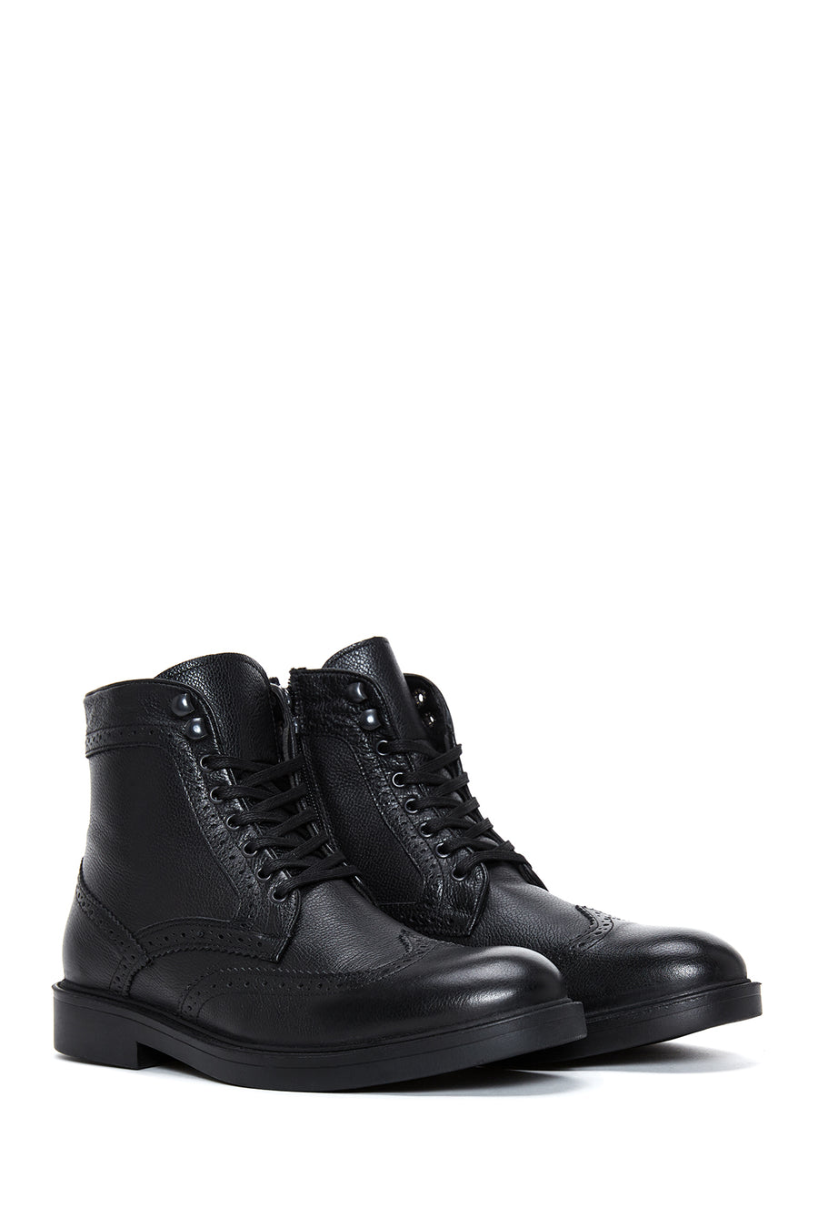 Men's Leather Zippered Boots