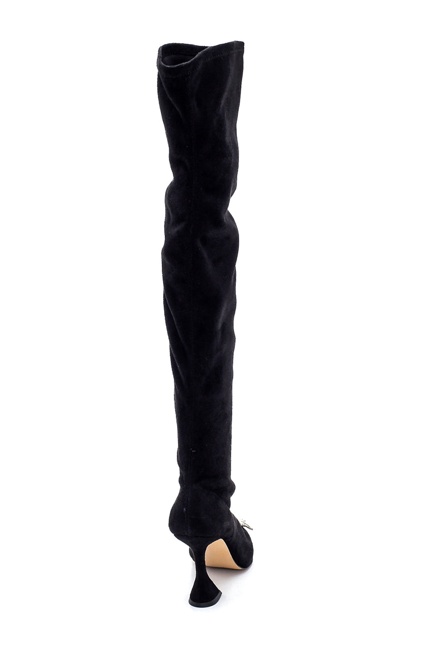 Women's Leather Stone Suede Heeled Boots