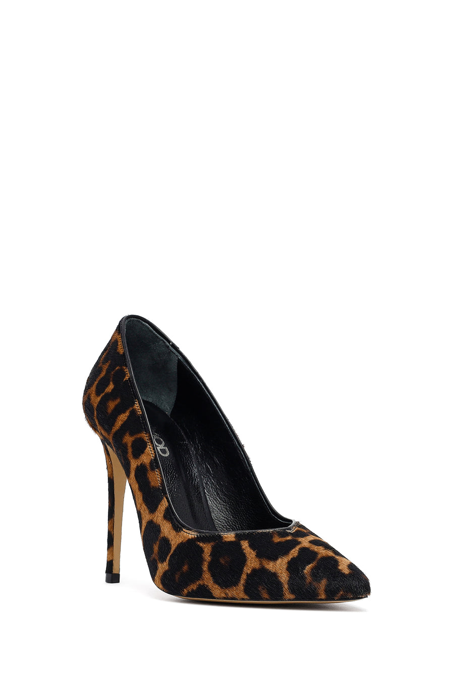 Kadın Leopar Yüksek İnce Topuklu Deri Stiletto