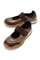 Woman Brown Strappy Sporty Ballerine flats | Derimod