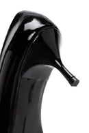Women's Black Thin Heeled Leather Stiletto | Derimod
