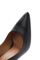 Women's Black High Thin Heel Leather Stiletto | Derimod