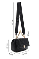 Women's Black Quilted Crossbody Bag | Derimod