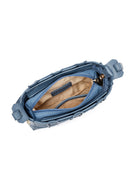 Woman Blue Long Strap Knitted Crossbody Bag | Derimod