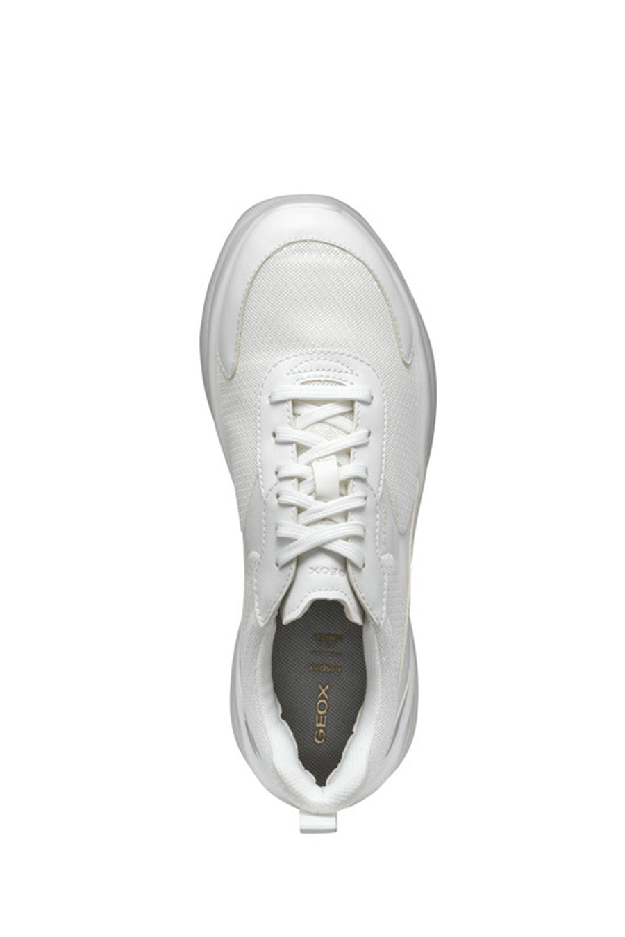 Geox Kadın Beyaz D Xtors D - Mesh + Geobuck Bağcıklı Kalın Tabanlı Sneaker