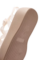 Women's Beige Ankle Buckle Thick Soled Jelly Sandals | Derimod