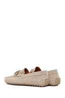 Men's Beige Suede Leather Loafer | Derimod