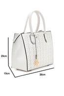 Women's White Synthetic Leather Shoulder Bag | Derimod