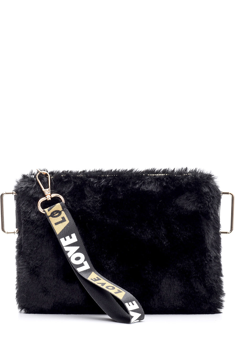 Women's Love Plush Portfolio Bag 19WBD2411PH | Derimod