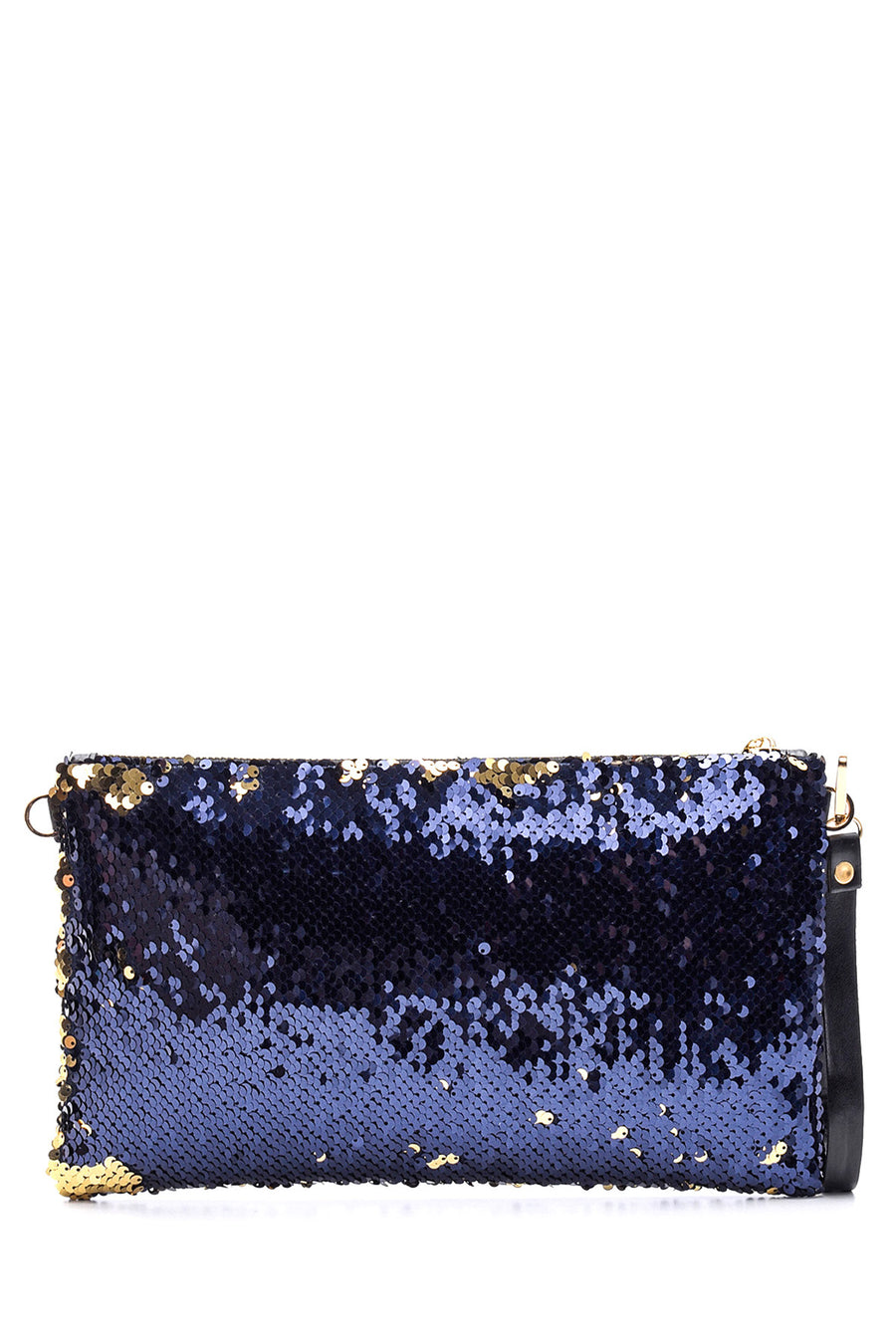 Women's Navy Blue Synthetic Leather Clutch