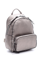 Women's Anthracite Synthetic Leather Backpack | Derimod