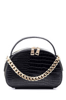 Women's Crocodile Patterned Chain Patent Leather Bag | Derimod
