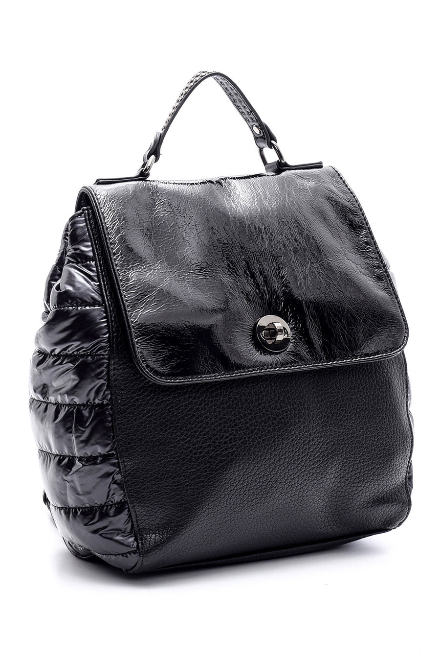 Women's Patent Leather Detailed Backpack
