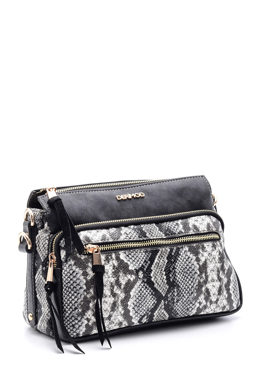 Women's Snakeskin Patterned Crossbody Bag