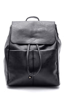 Women's Black Synthetic Leather Backpack | Derimod
