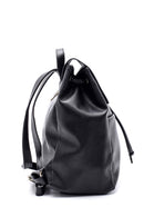 Women's Black Synthetic Leather Backpack | Derimod