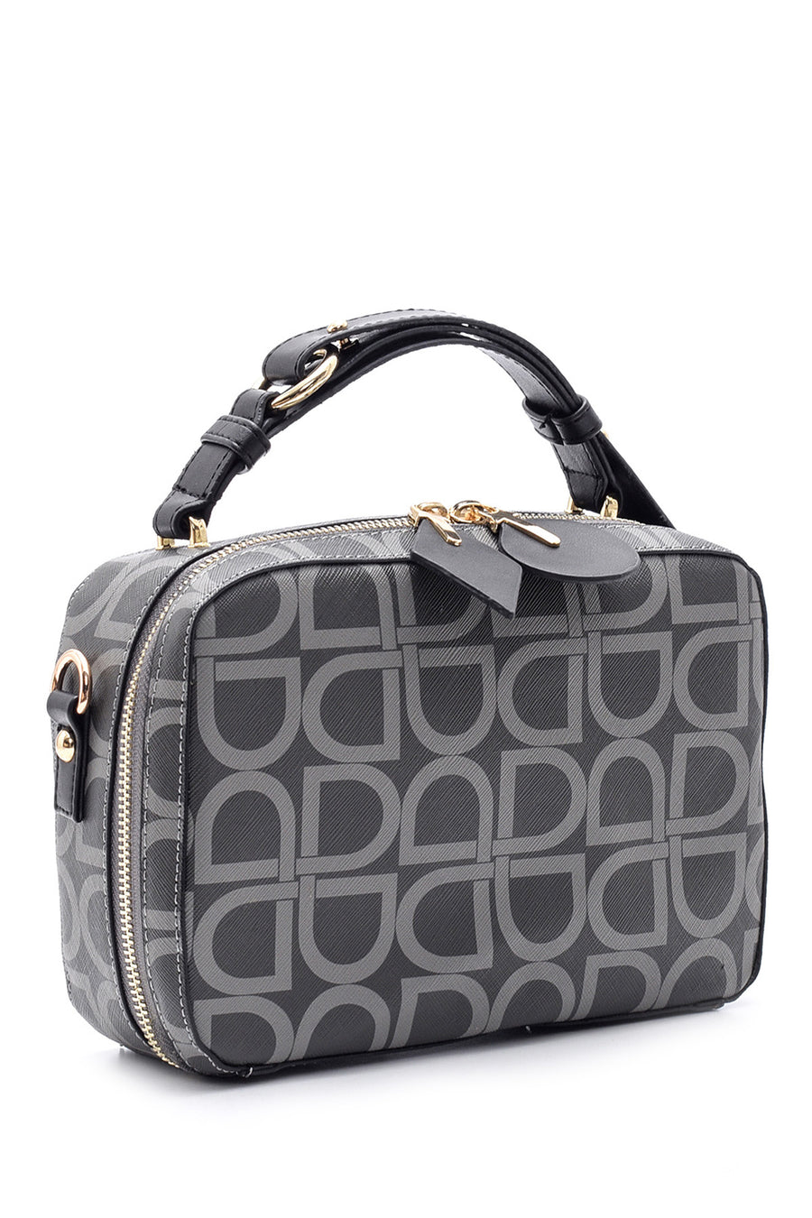 Women's Gray Synthetic Leather Shoulder Bag