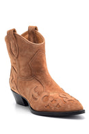Women's Suede Leather Cowboy Boots | Derimod