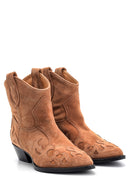 Women's Suede Leather Cowboy Boots | Derimod