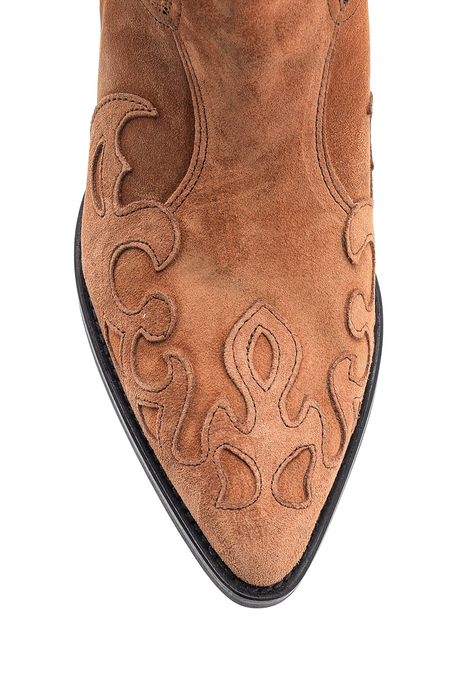 Women's Suede Leather Cowboy Boots