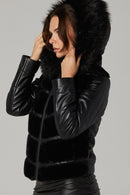 Loretta Women's Black Teddy Jacket | Derimod
