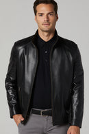 Tom Men's Black Leather Jacket | Derimod
