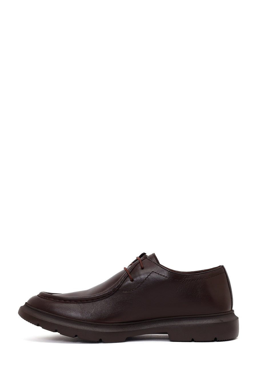 Male Brown Lace-up Leather Casual Shoes