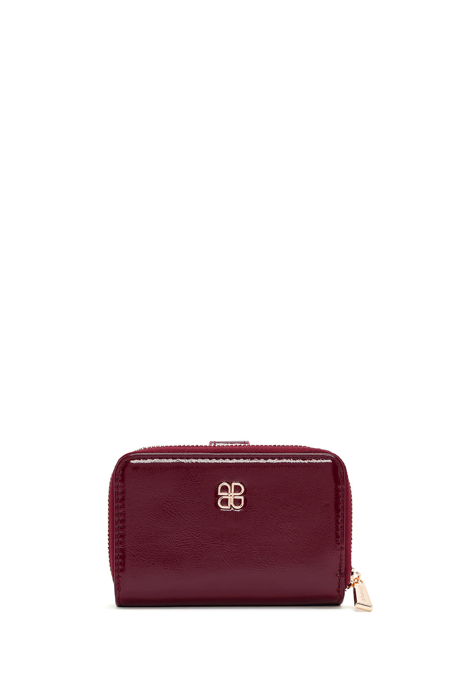 Women's Burgundy Patent Leather Wallet 000A2D561516 | Derimod