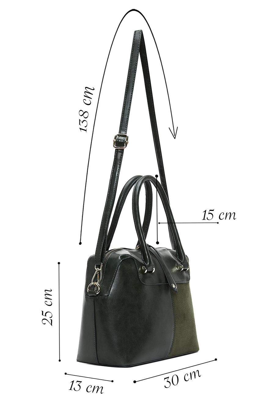 Women's Green Classic Shoulder Bag